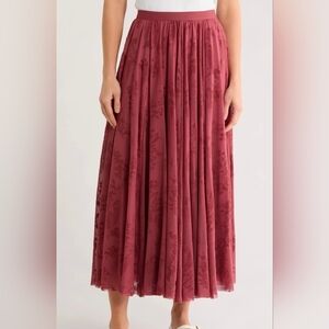 DR2 Floral Mesh Maxi Skirt by Daniel Rainn